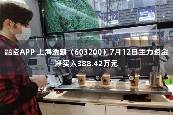 融资APP 上海洗霸（603200）7月12日主力资金净买入388.42万元