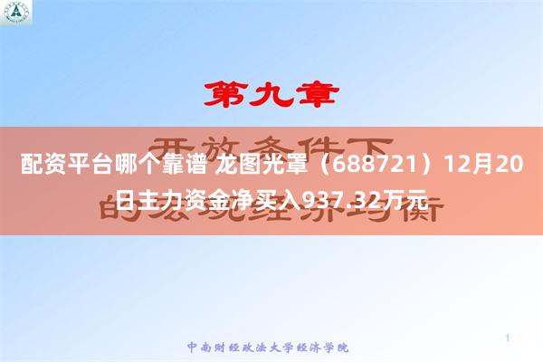 配资平台哪个靠谱 龙图光罩（688721）12月20日主力资金净买入937.32万元