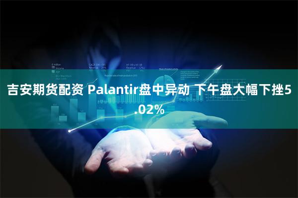 吉安期货配资 Palantir盘中异动 下午盘大幅下挫5.02%